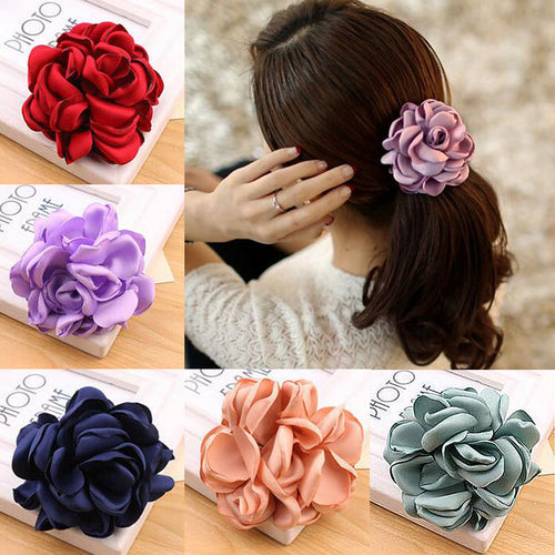 Big Flower Elastics Hair Tie