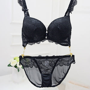 Adjustable Deep V Lingerie Set