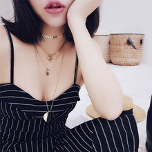 Load image into Gallery viewer, Leaves Chain Sequins Choker Necklaces