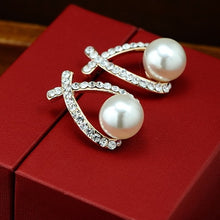 Load image into Gallery viewer, Simulated Pearl Drop Earrings