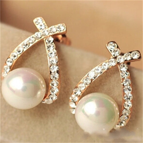 Simulated Pearl Drop Earrings