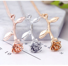 Load image into Gallery viewer, Rose Shape Pendant Necklace
