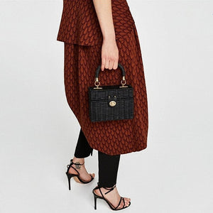 Square Box Straw Handbag