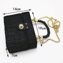 Load image into Gallery viewer, Square Box Straw Handbag