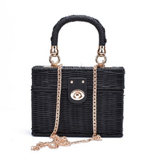 Load image into Gallery viewer, Square Box Straw Handbag