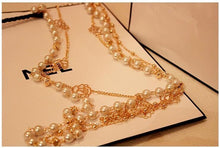 Load image into Gallery viewer, Multi-layer Long Statement Necklace