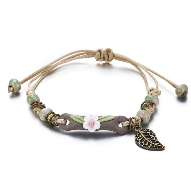 Ceramic Flower Bracelets For Women