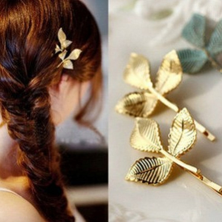 Metal Leaf Hair Clip