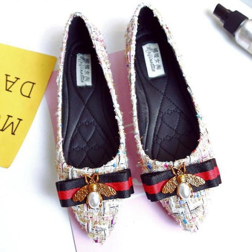 Rhinestone Flat Shoes