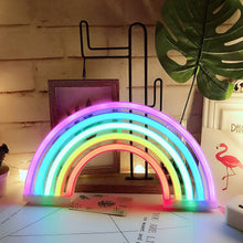 Load image into Gallery viewer, Cute Rainbow Neon Sign Light