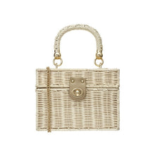 Load image into Gallery viewer, Square Box Straw Handbag