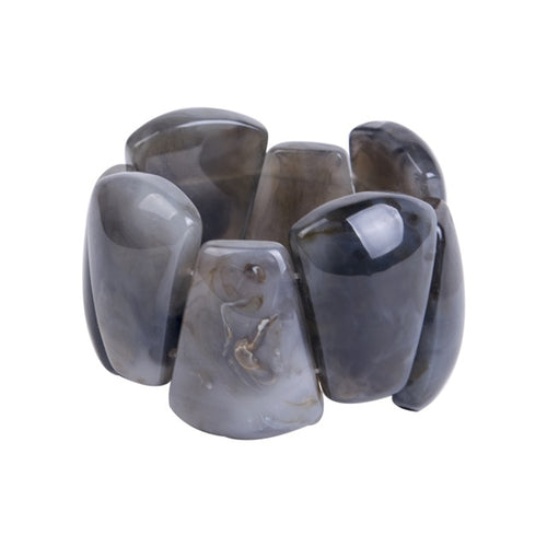 Vintage Resin Cuff Charm Bracelet