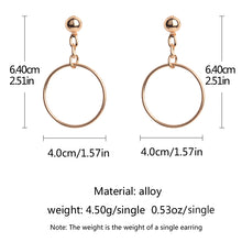 Load image into Gallery viewer, Plated Geometric Big Round Earrings