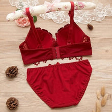 Load image into Gallery viewer, Push Up Embroidery Lingerie Set